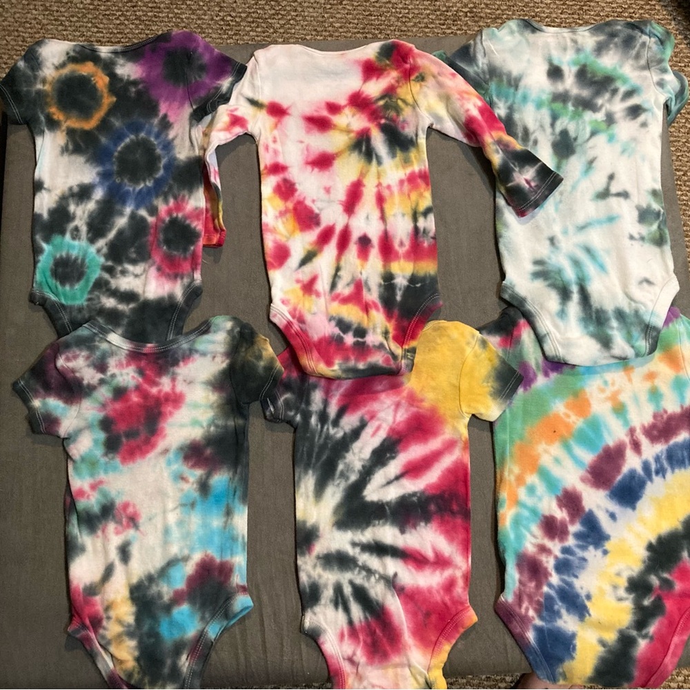 Hand dyed onesies 6-9 months